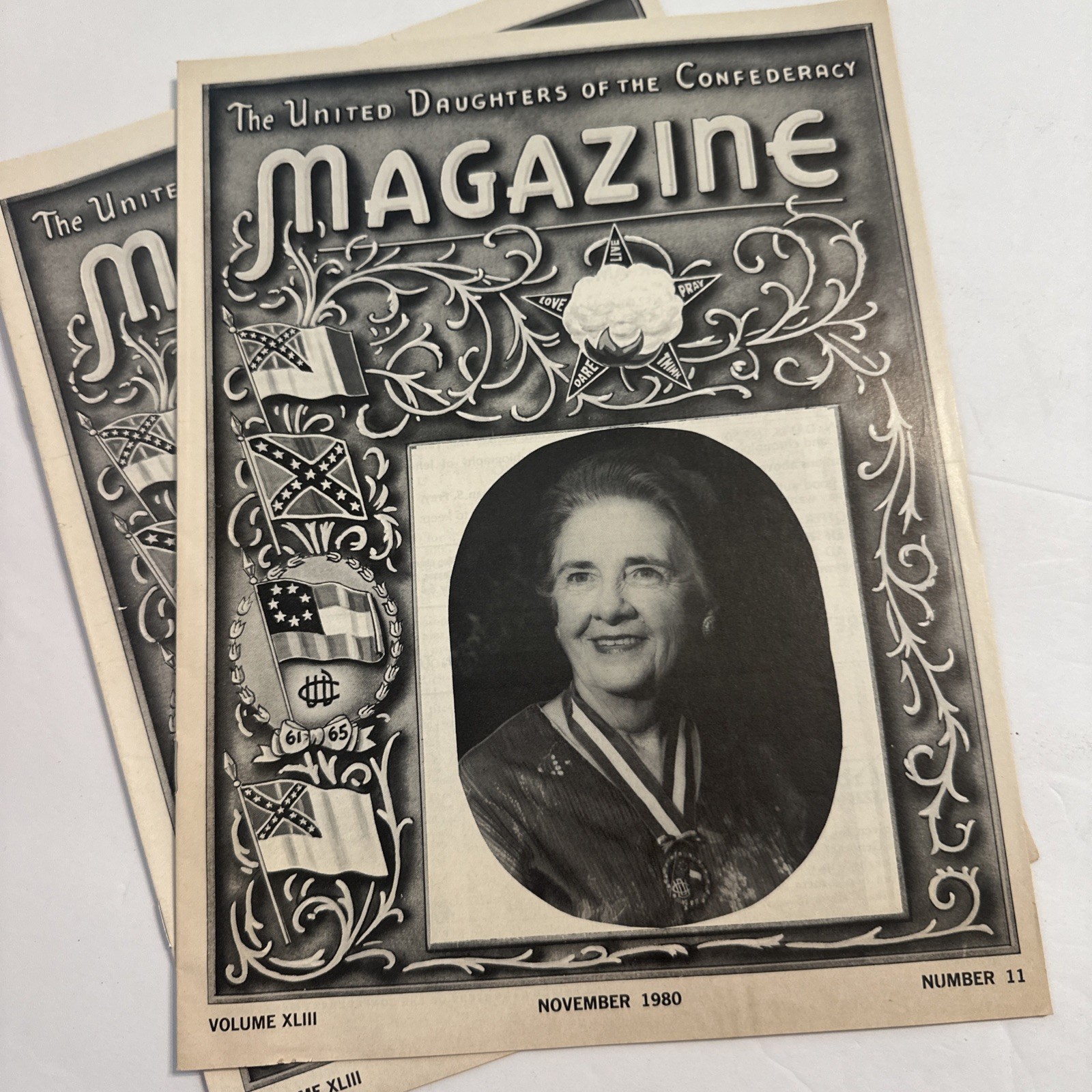 1980 United Daughters of the Confederacy UDC Magazine Lot Jan–Dec No Aug Sept