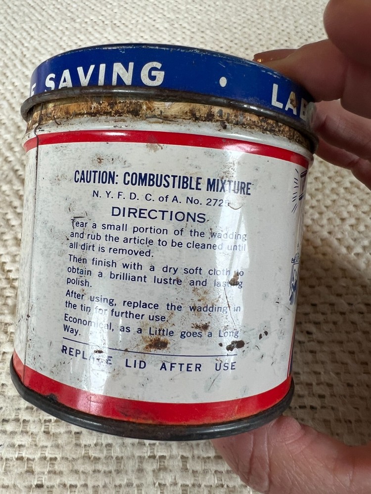 Vintage 1941 Neur-Dul Magic Wadding Polish Tin