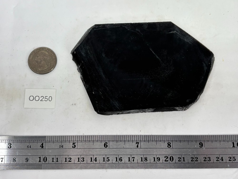 Black Obsidian Slab Lapidary Cabbing Knapping Combo ship avail
