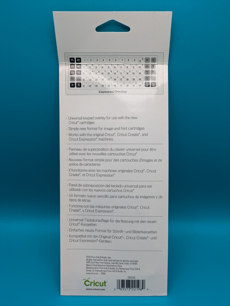 Cricut Universal Overlay Keypad 2013