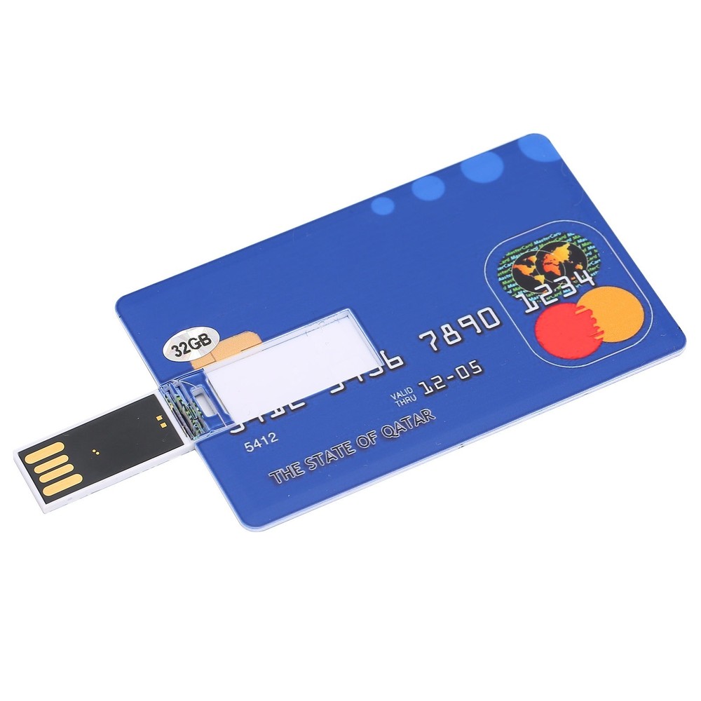 (32GB)Card Shaped U Disk Simple Unique USB Flash Drive For Data Storage File