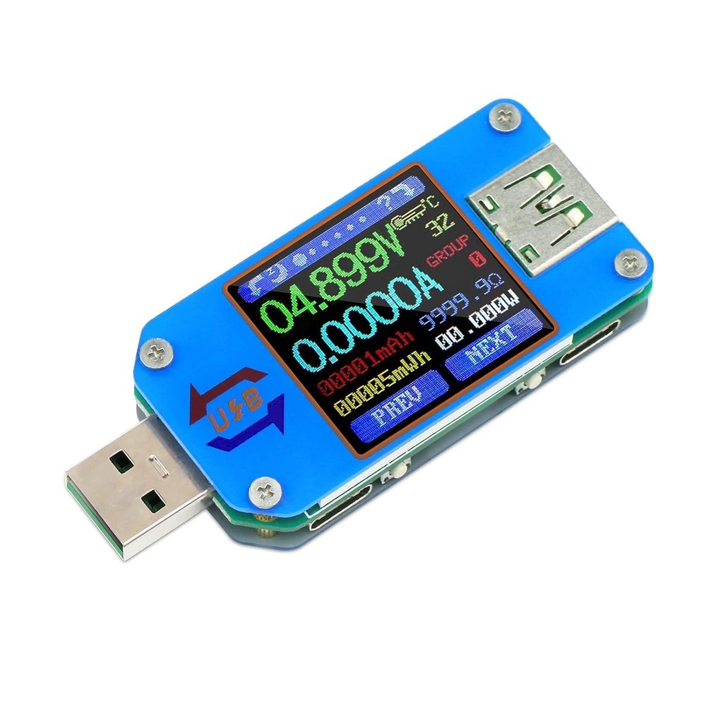 Sleek USB A & C Power Meter for Accurate Charging and Compatibility Tests