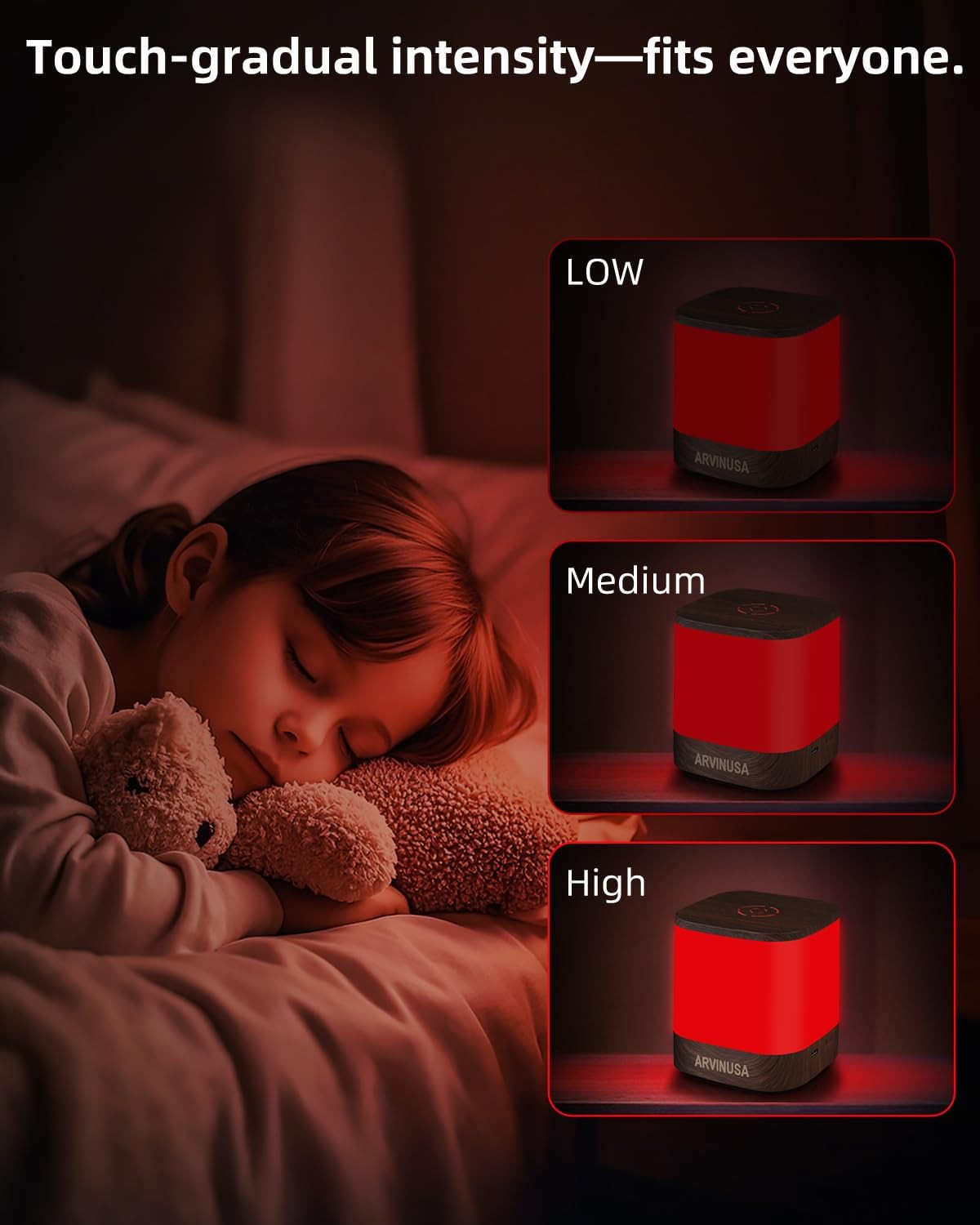 Red Light Night Light Lamp, 670nm Wavelength Aid to Support Deep Relaxation: Nat