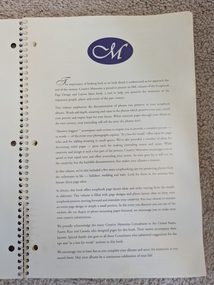 Creative Memories Idea Book Volume 5, 1999