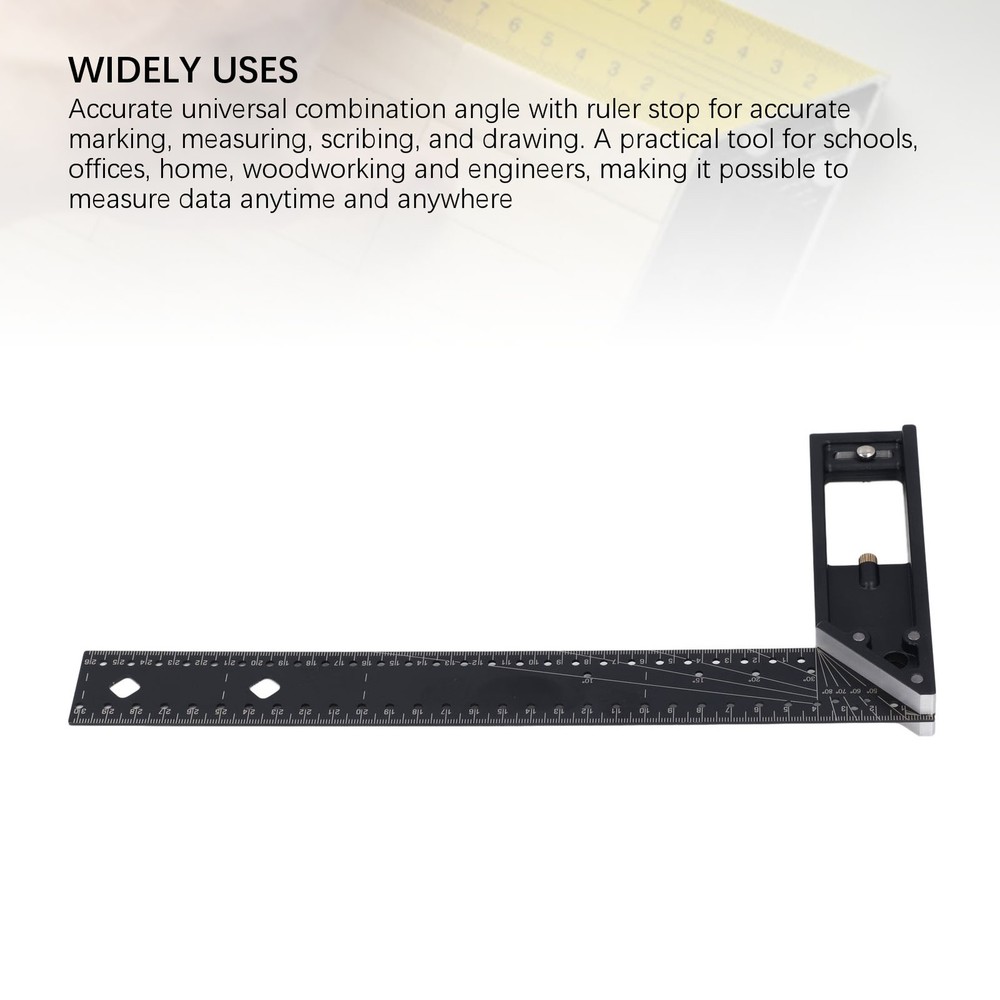 Multi Angle Measuring Ruler 45 90 Degree Combination Right Angle Accurate New