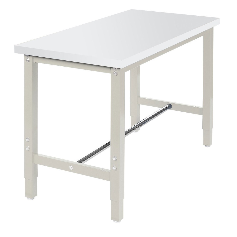 48"W x 24"D Adjustable Height Workbench Return 1-5/8" Plastic Laminate Square