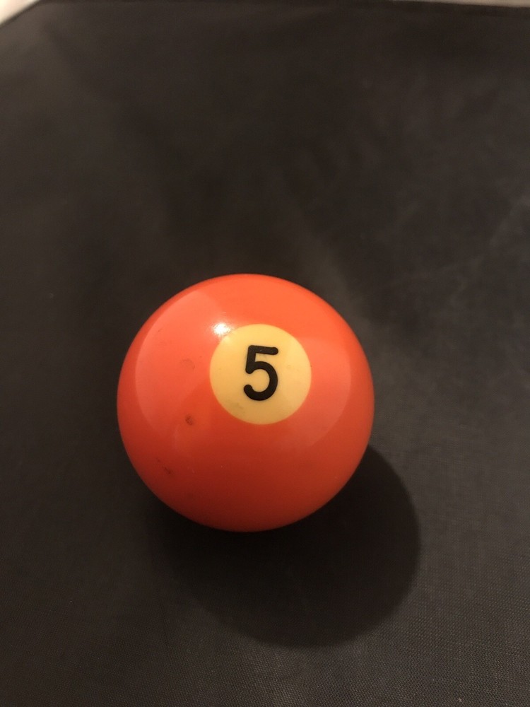 Billiard Pool Ball - Replacement # 5 Vintage White Has A Yellow Tint