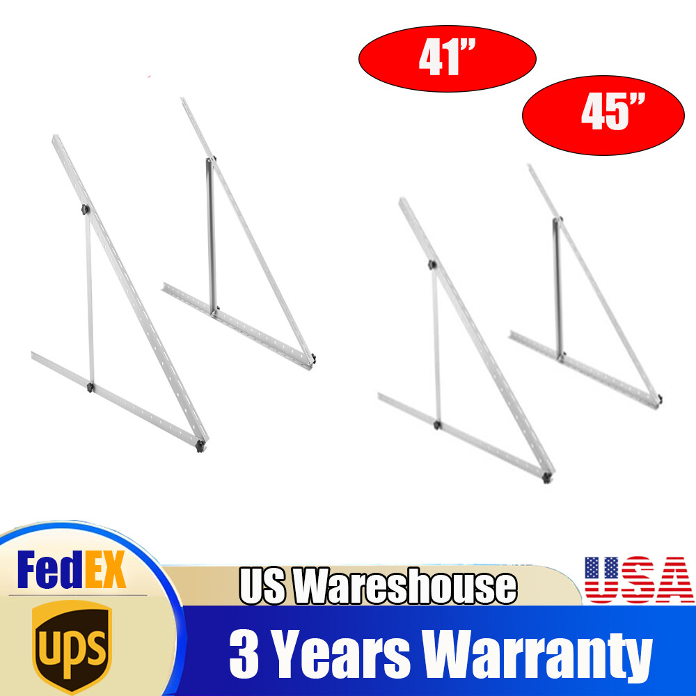 41”, 45” Solar Panel RV Tilt Mount Brackets Roof Flat Surface Adjustable Frame