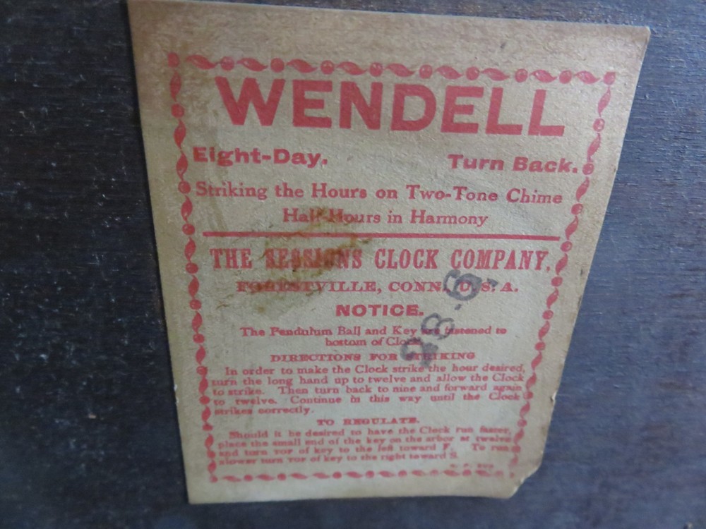 Solid Wood Sessions Wendell Eight Day Turn Back Mantel Clock