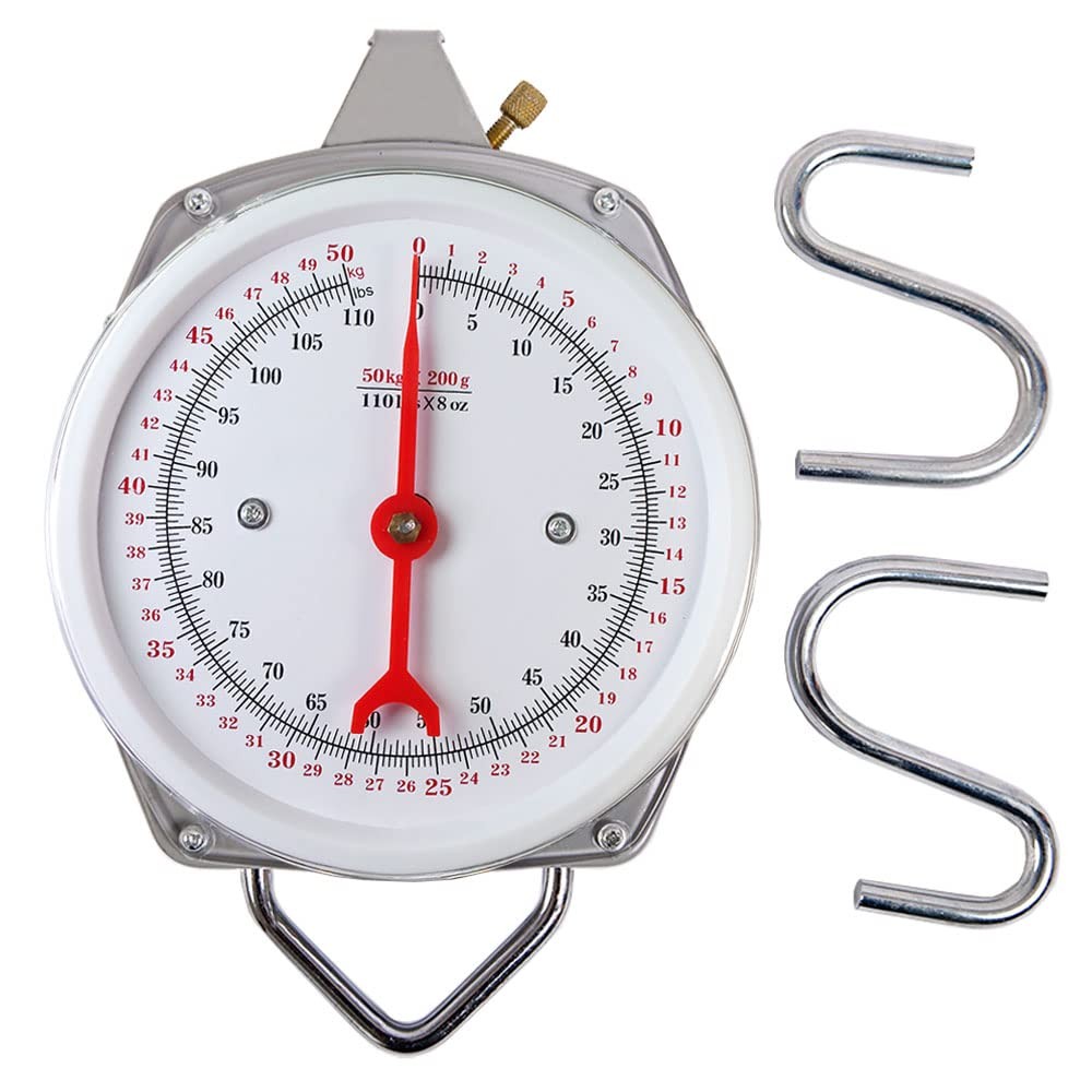 Spring Hanging Dial Scale,110lbs Industrial Hanging Scale,Spring Mechanical H...