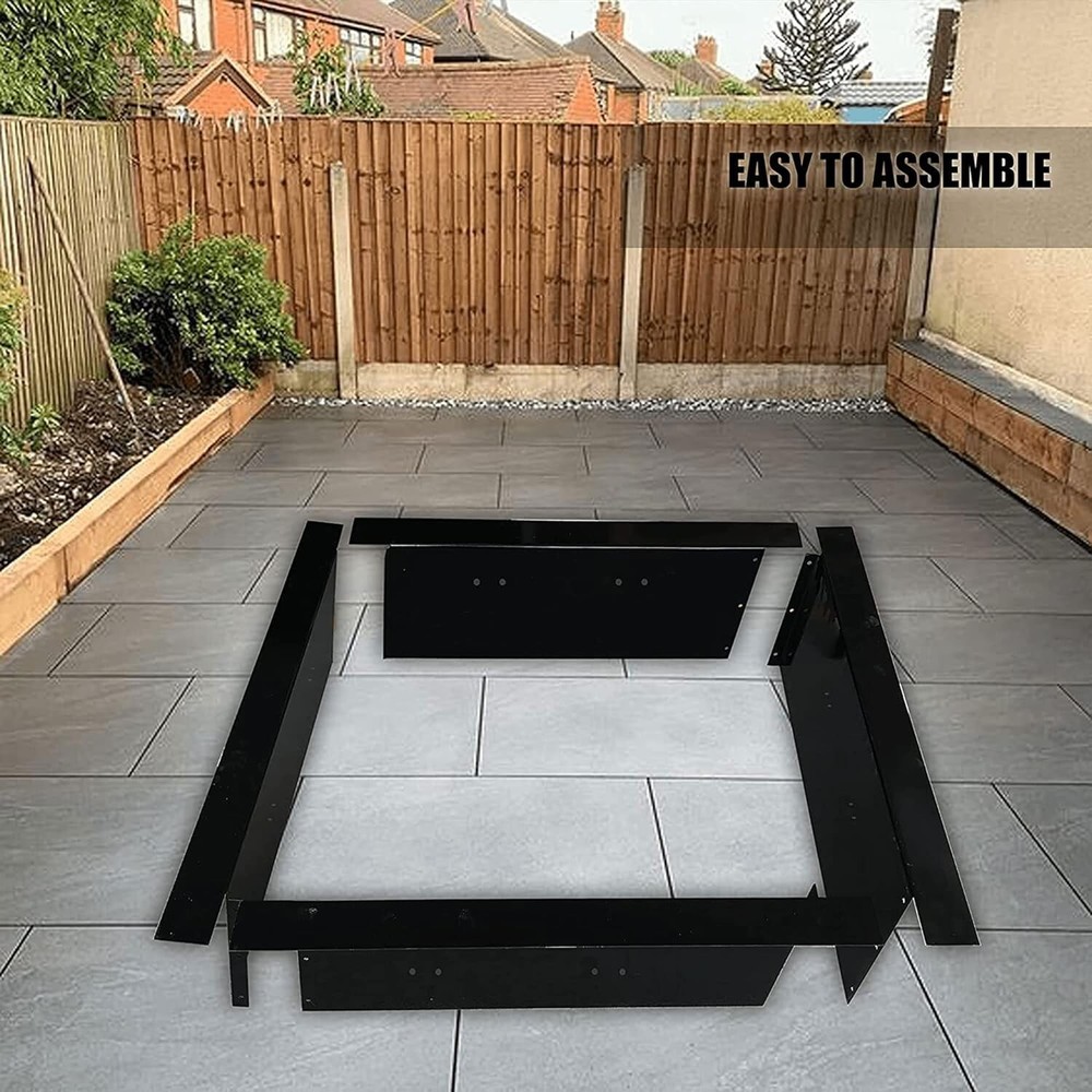 Fire Pit Ring - Square - 29" (OD) & 25" (ID) - Fire Pit Insert with Air Vents