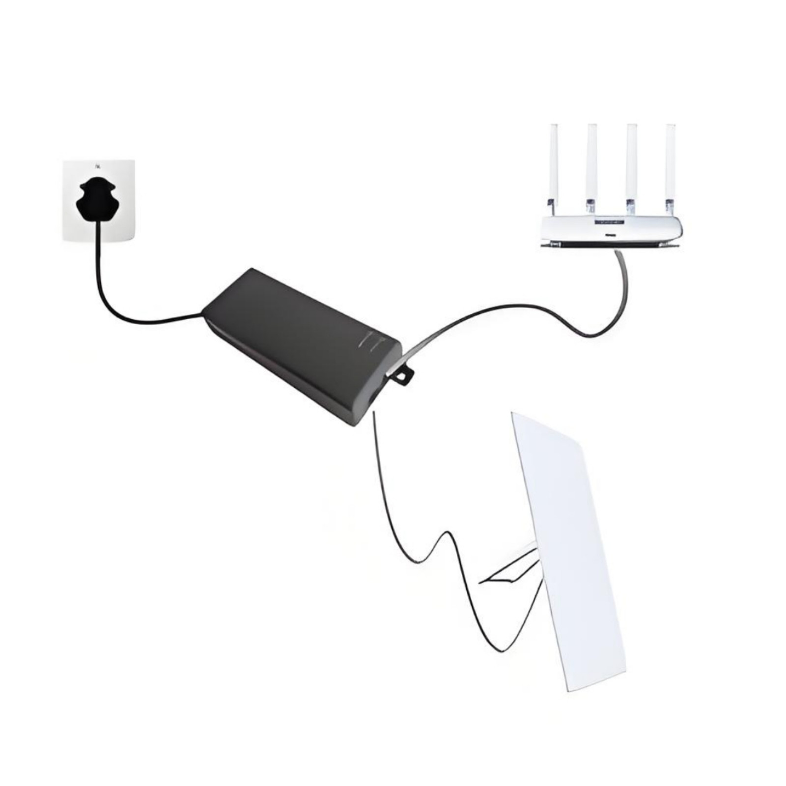 Passive PoE Injector for Starlink V2 V3 Power Adapter 1000Mbps 150W 48-56V AC