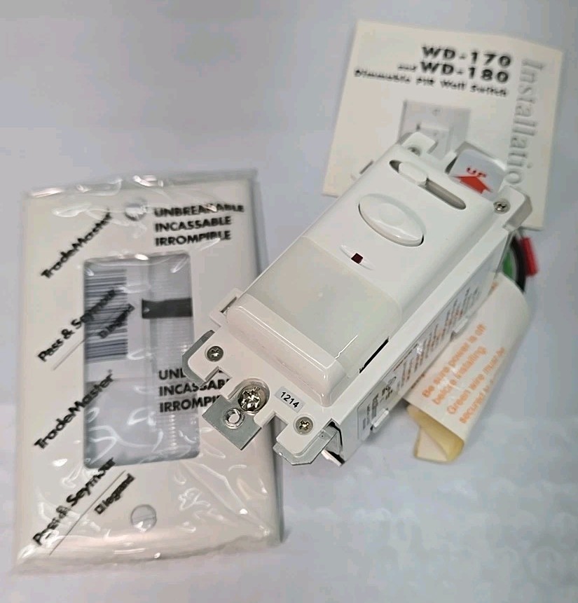 WATT STOPPER WD-170-W DIMMABLE PIR WALL SWITCH OCCUPANCY SENSOR, White