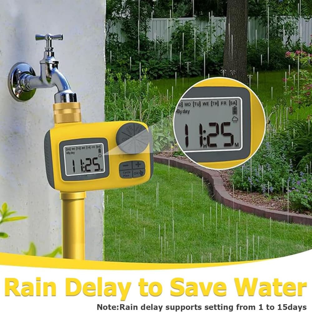 Programmable Water Timer, Sprinkler Timer, Hose Brass Faucet Timer for Garden US