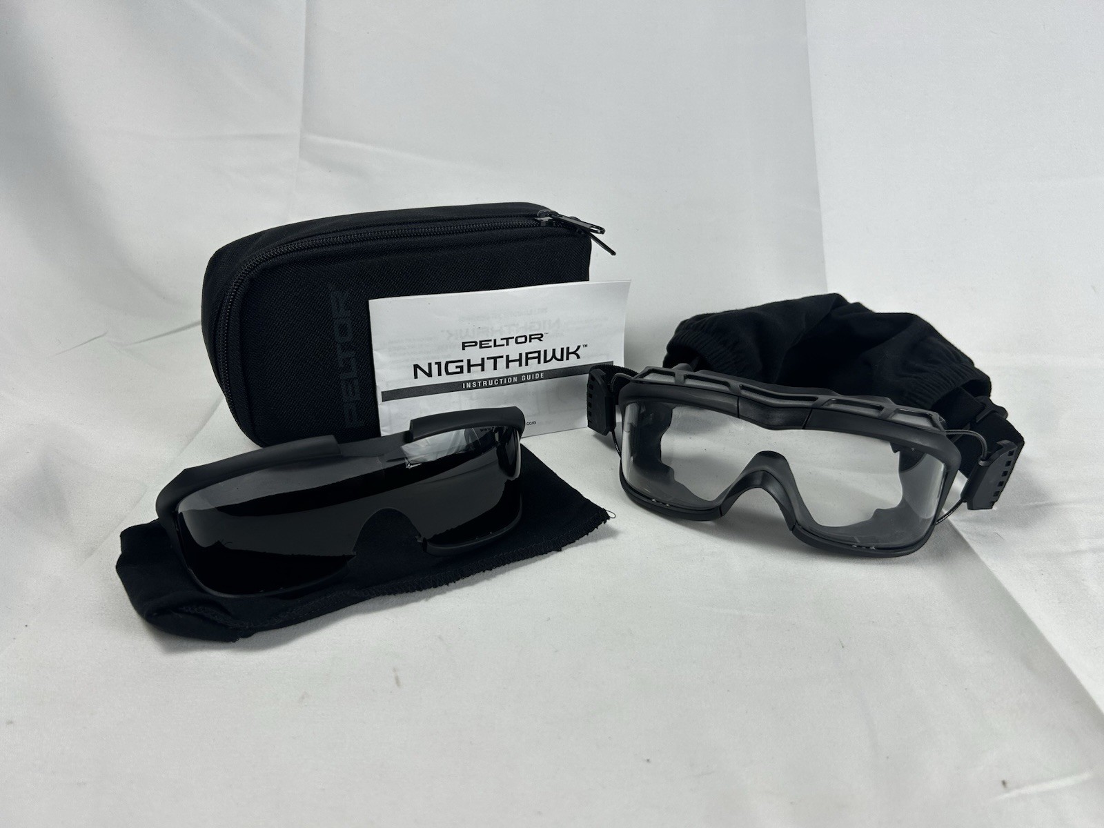Discontinued Peltor Nighthawk Ballistic Goggles Set Black APEL Eye Protection NR