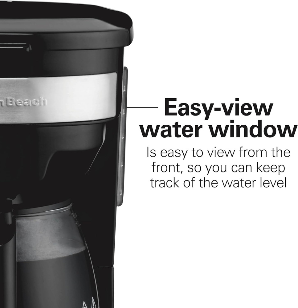 Hamilton Beach 12 Cup Programmable Drip Coffee Maker Machine, Regular & Bold Bre