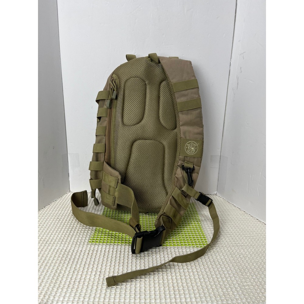 Smith & Wesson Tactical Sling Bag Tan MOLLE Range Backpack Single Strap