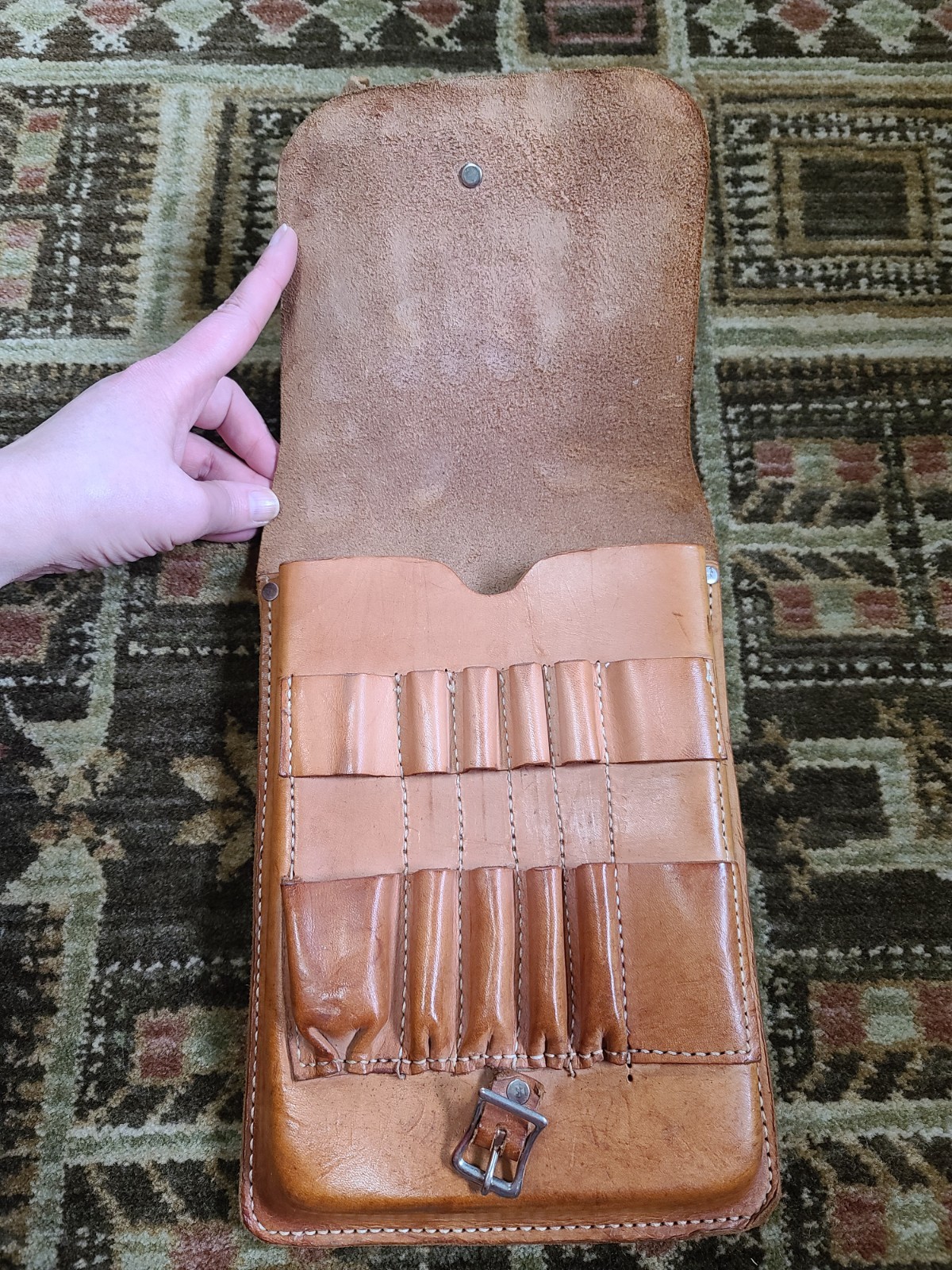 VTG Forestry Suppliers Inc Geologist Surveyor Tool Pouch Leather Belt Bag #33394