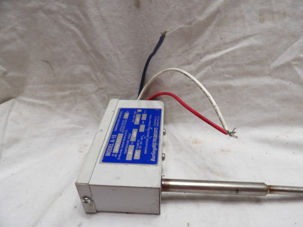 Burling Instruments A-1S Temperature Control Switch Temp Set 400F