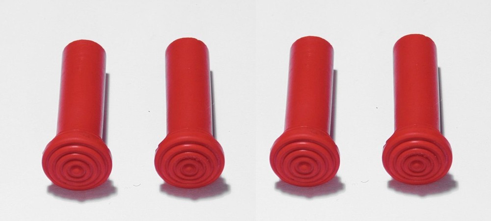 Set Of 4 Pull Up Push Down Door Lock Rod Knobs Red
