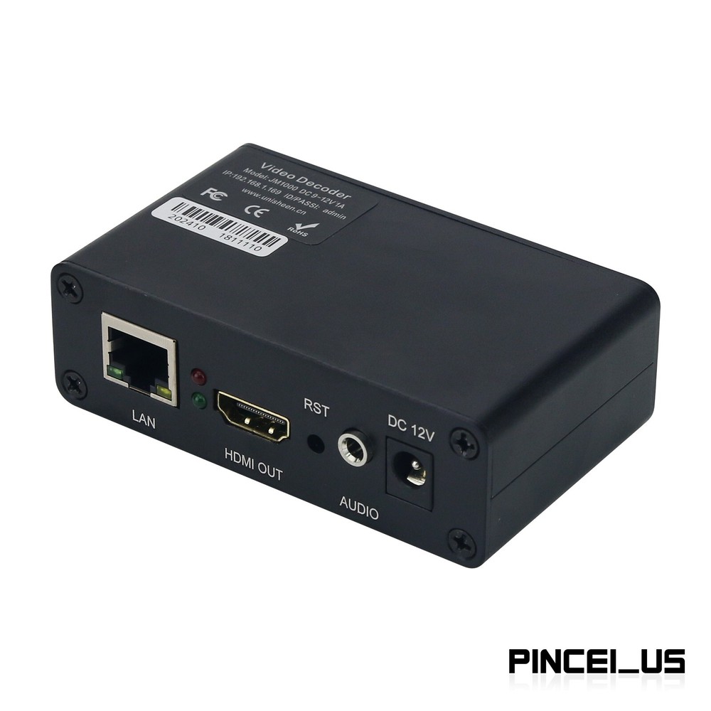 Unisheen JM1000 Video Decoder H.265 Decoder for RTMP Live Streaming 4K Video