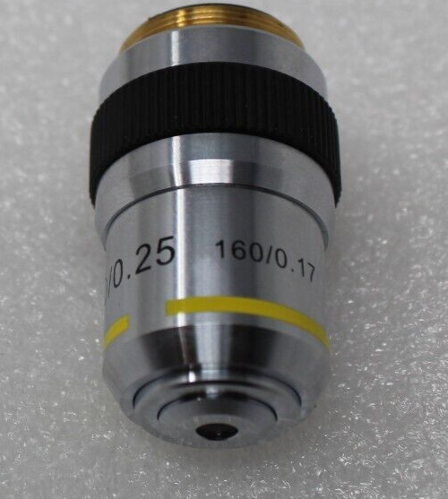 NEW AMSCOPE FLUOR 10 0.25 160/0.17 Microscope Objective Lens
