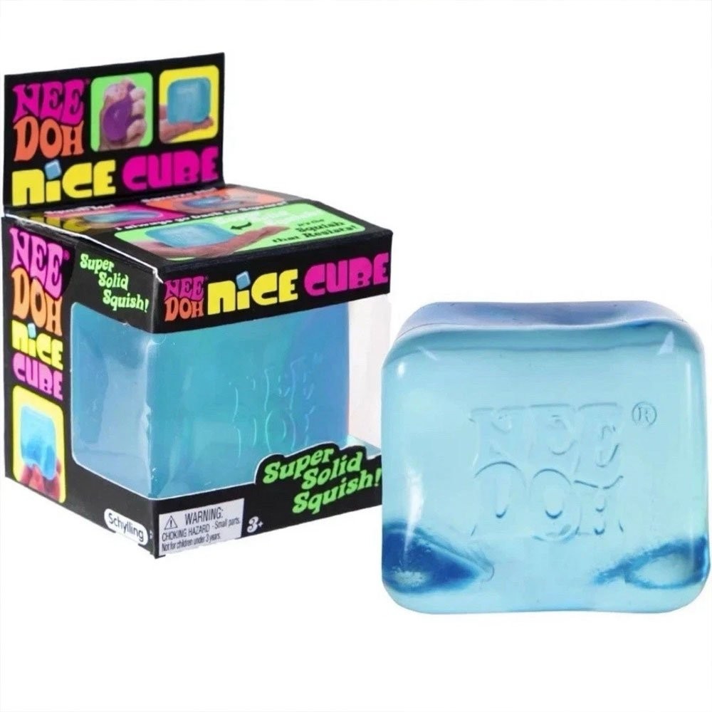 Nee Doh Nice Cube - Super Solid Squish Blue,Pink,Purple 1/2/3Pcs us