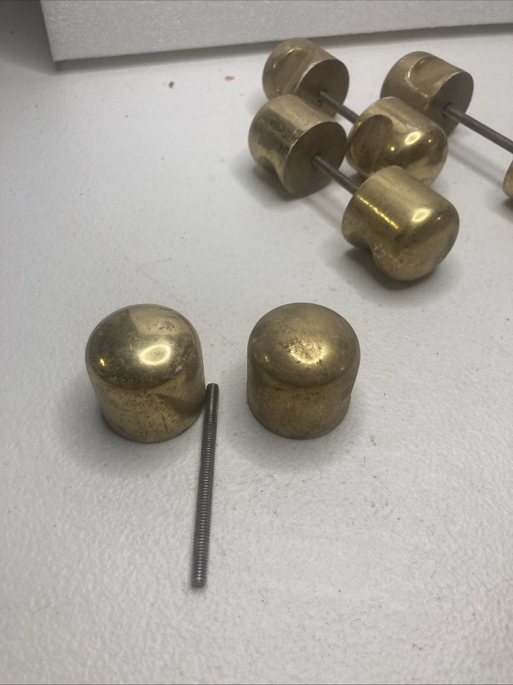 Double Sided Solid Brass Drawer Pulls. Lot Of (4). Heavy. I