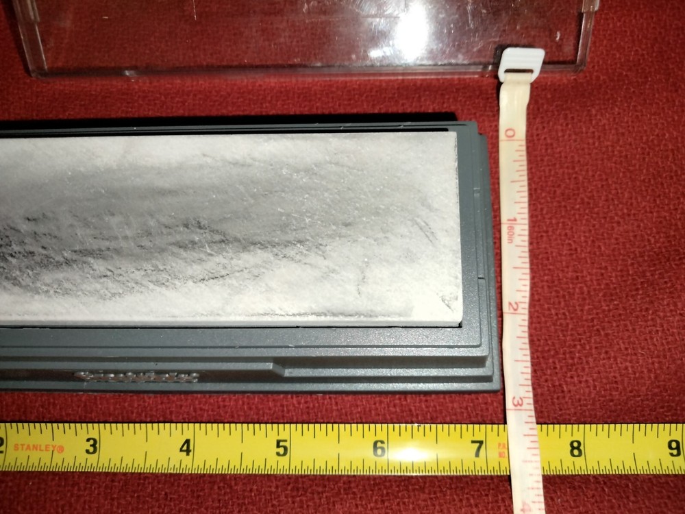 Smith's 6" fine knife sharpening stone with plastic case stand