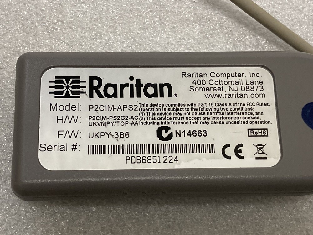 Raritan P2CIM-APS2 PS2 KVM Switch Module CIM Automatic Skew Compensation P2-EUST