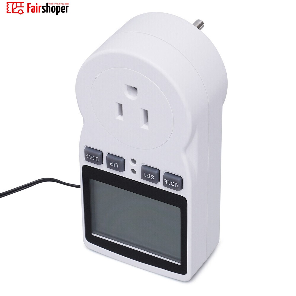 Digital Plug in Thermostat Timer Switch Socket Temperature Controller Switch USA