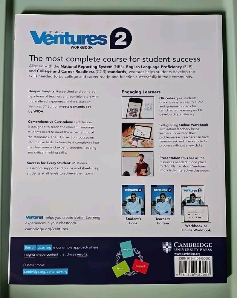 Ventures Level 2 Workbook 3rd Edition Paperback 2018 by Gretchen Bitterlin