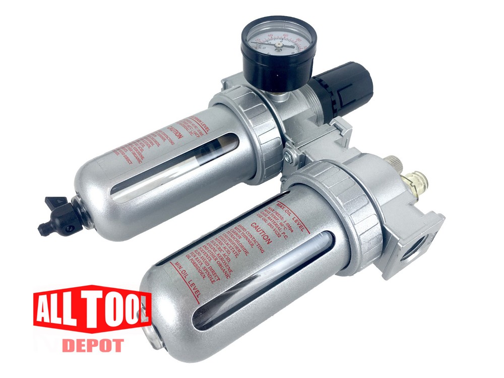 3/8" Mid Flow FRL air control unit w/ Manual Drain