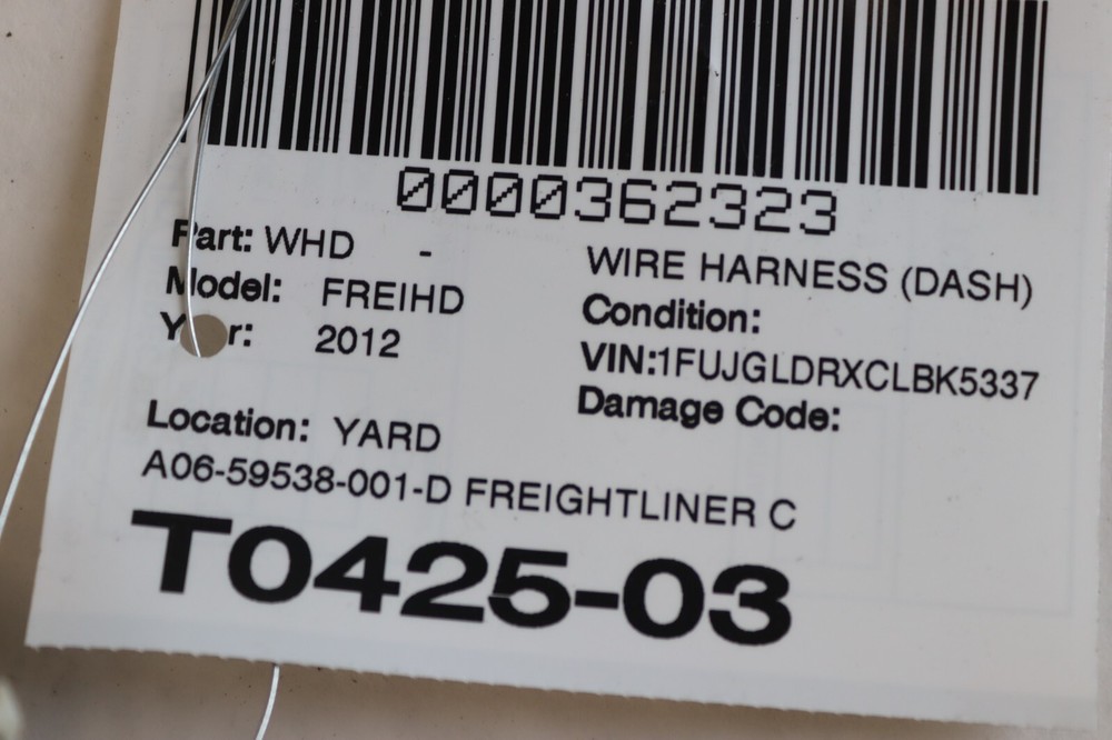 08-17 FREIGHTLINER CASCADIA 125 DAIMLER DASH PANEL SWITCH WIRE HARNESS CABLE OEM