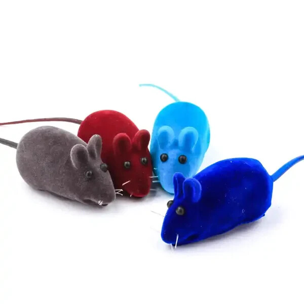 Rubber Rascal Squeaky Mouse Cat Toy