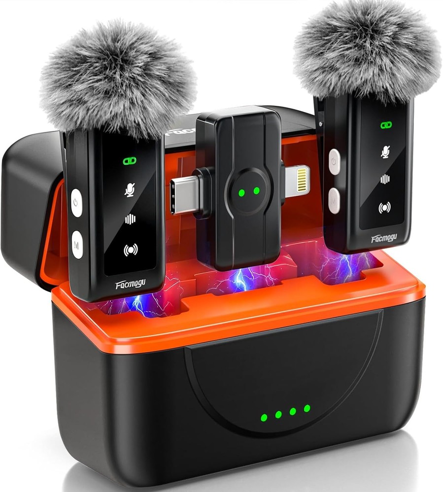 K80 Professional Mini Wireless Lavalier Microphone for iPhone Android Tablets (L