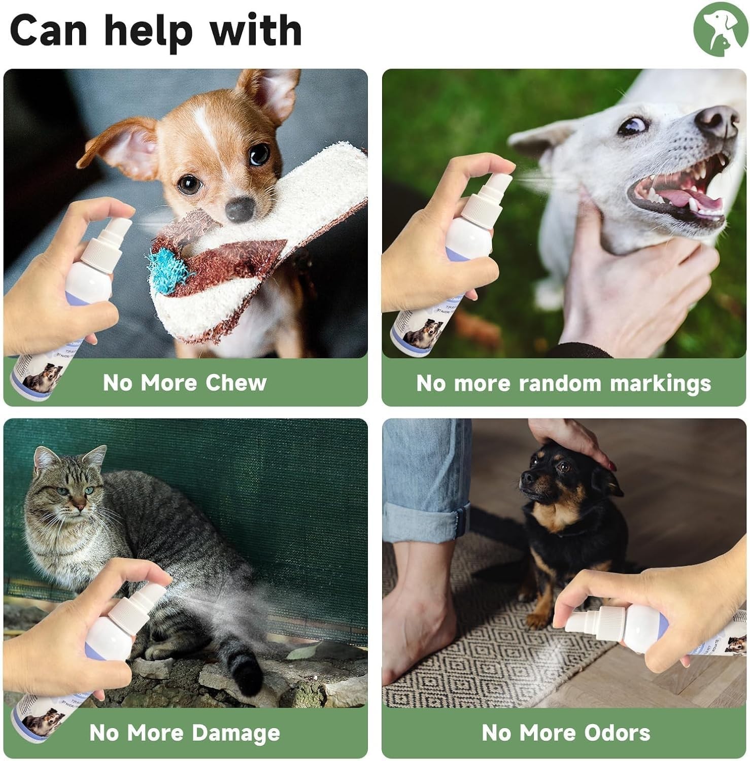 Dog Potty Training Spray, NO-GO Area Spray Prevents Chewing, Licking & Peeing