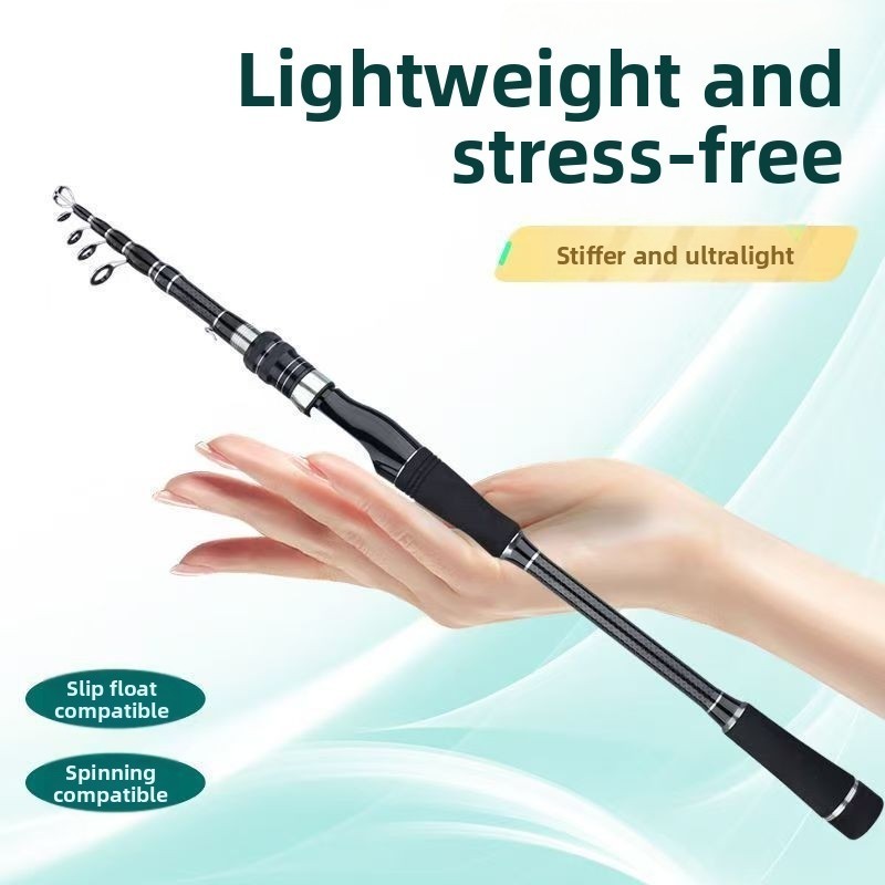 For Fixed Spool Reels Telescopic Rod For Backpacking 5-section Telescopic