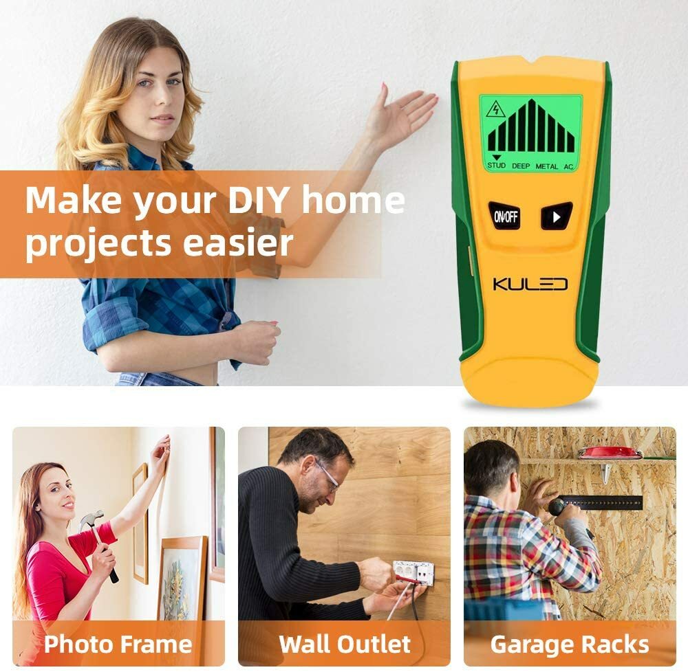 Stud Finder, 3 in 1 Multi-Function Wall Stud Sensor Detector with LCD Display