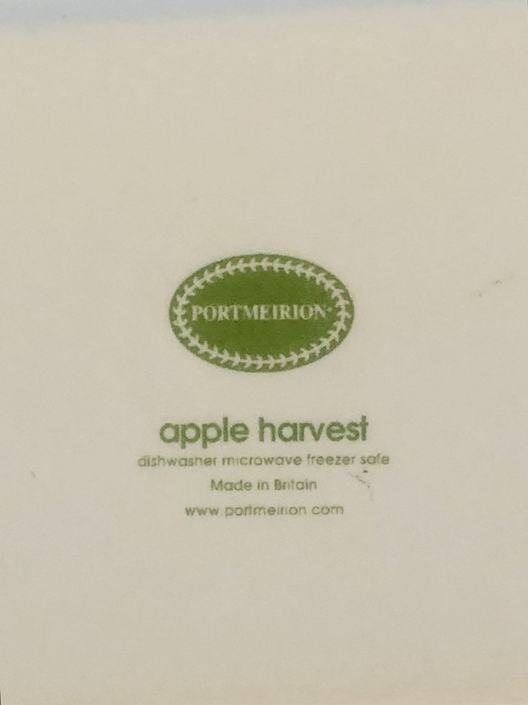 Portmeirion APPLE HARVEST 12" Rectangular Lasagna Baker Baking Dish - Excellent