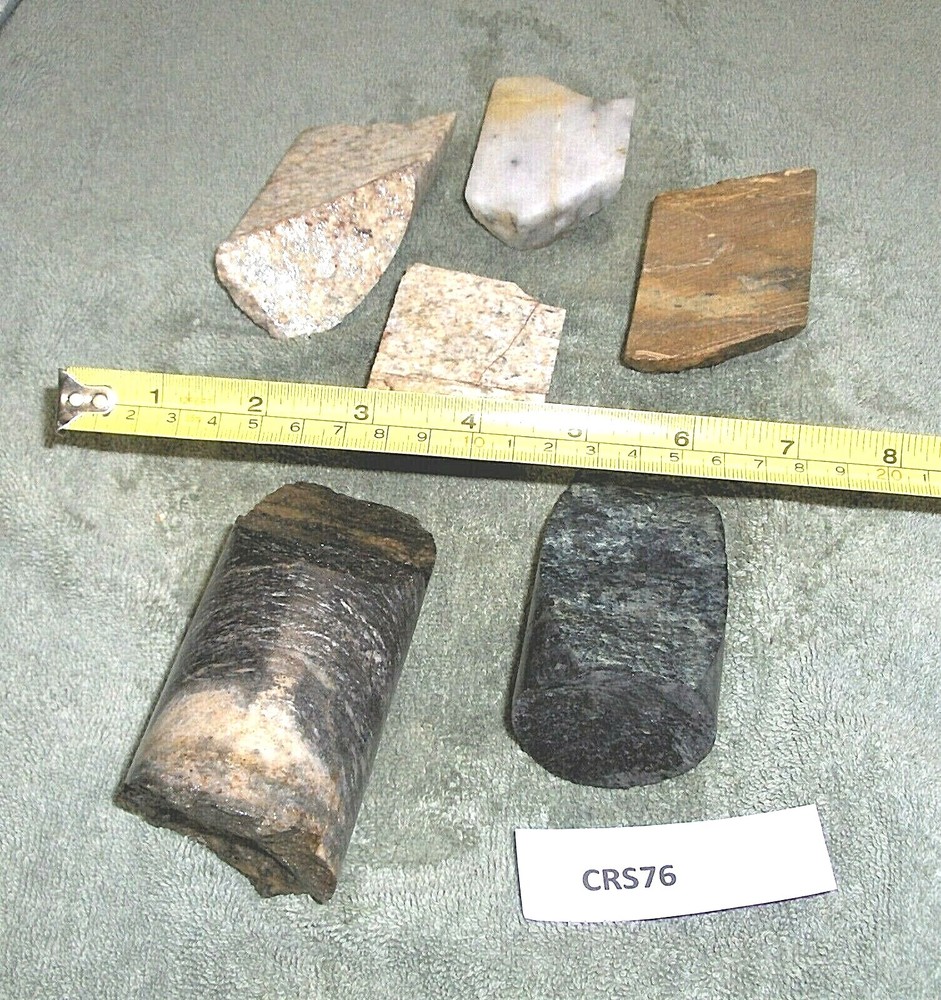Split Core Samples From Alaska Gold Mine 6 Pieces Split And Unsplit  CRS76