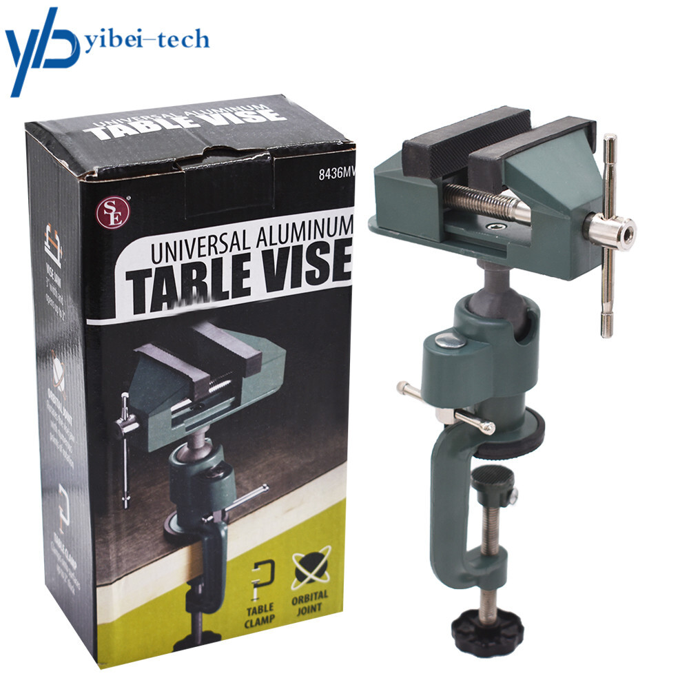 3" Aluminum Swivel 360° Rotating Universal Table Vise For Holding Small Parts