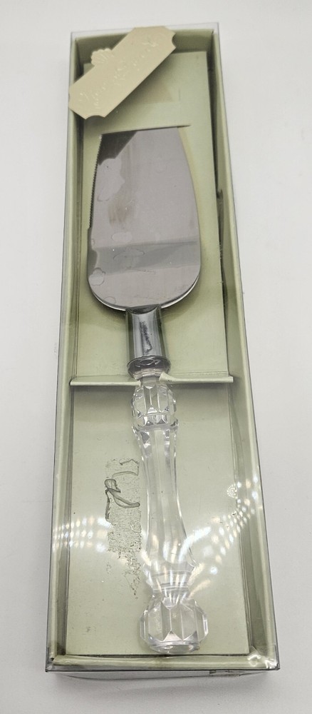 Stainless Steel Cake Server with Clear Acrylic Handle Wedding Table Accessory