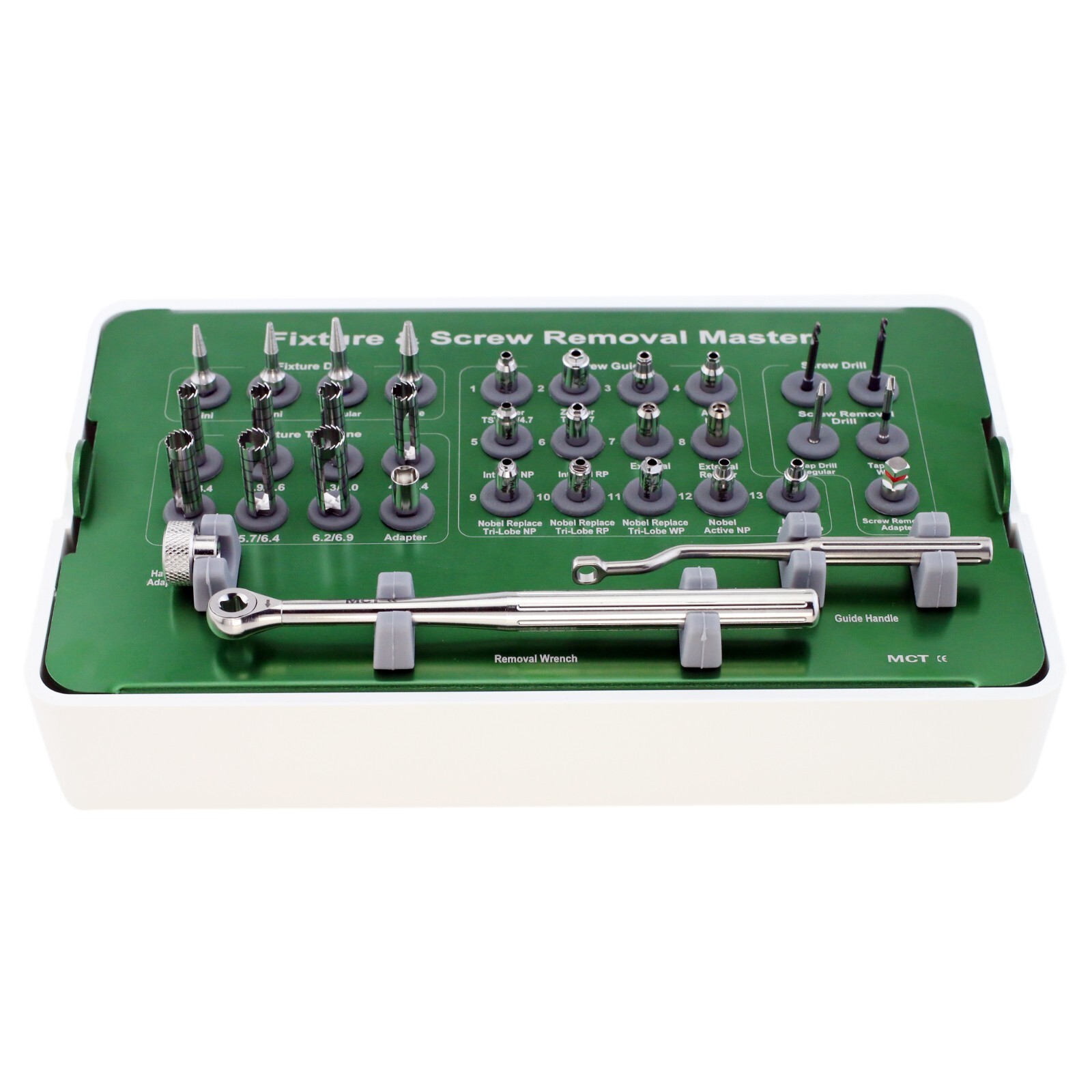 MCT Implant Fixture & Screw Removal Master Kit FSRK-02 Reverse Drill Universal