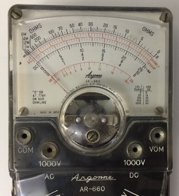 Vtg Argonne Test Meter AR-660 Some Cracks Untested