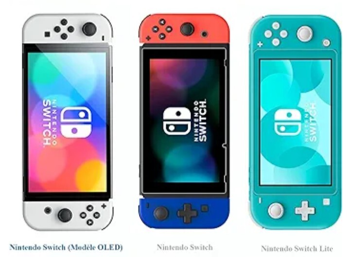 NEW'C 3 Pack Designed for Nintendo Switch (model OLED) Screen Protector Tempered