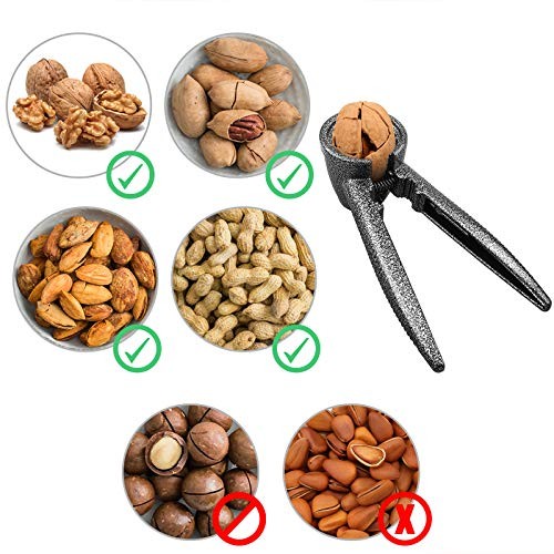 Nutcracker Pecan Nut Cracker Walnut Cracker with Non-slip Handle Grey Handle
