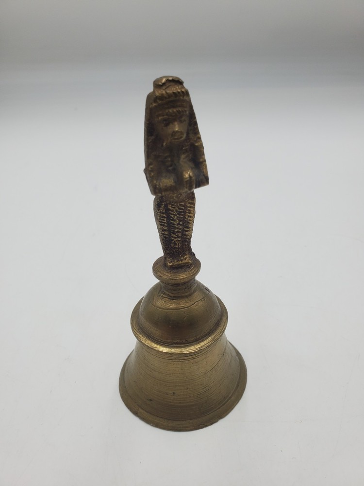 Old Brass Lord Hanuman Figurine Handcrafted Solid Temple Bell
