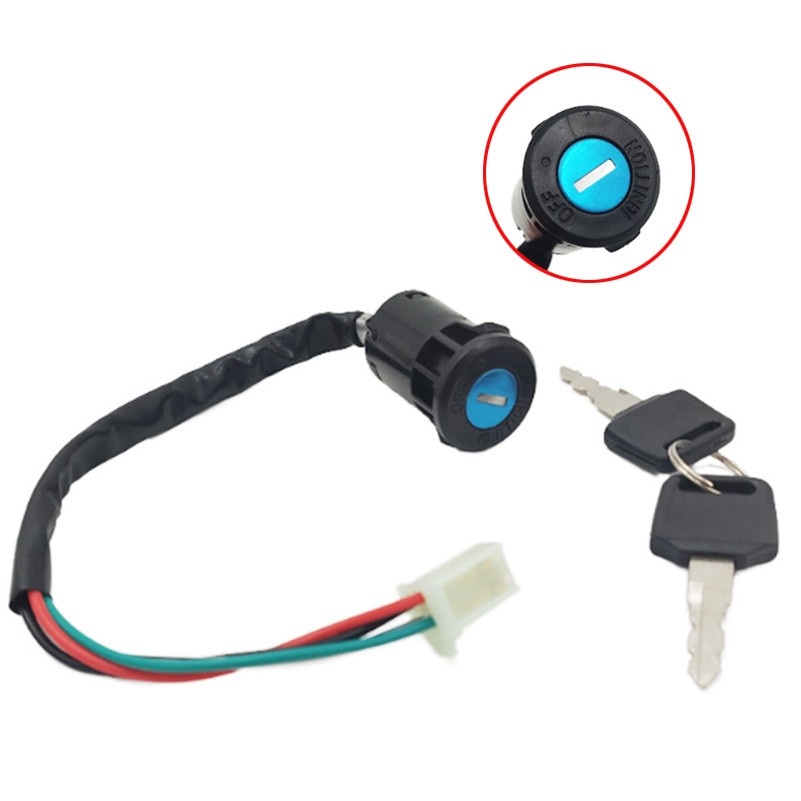 2X UNIVERSAL IGNITION SWITCH FLUSH MOUNT 12-VOLT 2-KEY 2 POSITION ON OFF LOCK