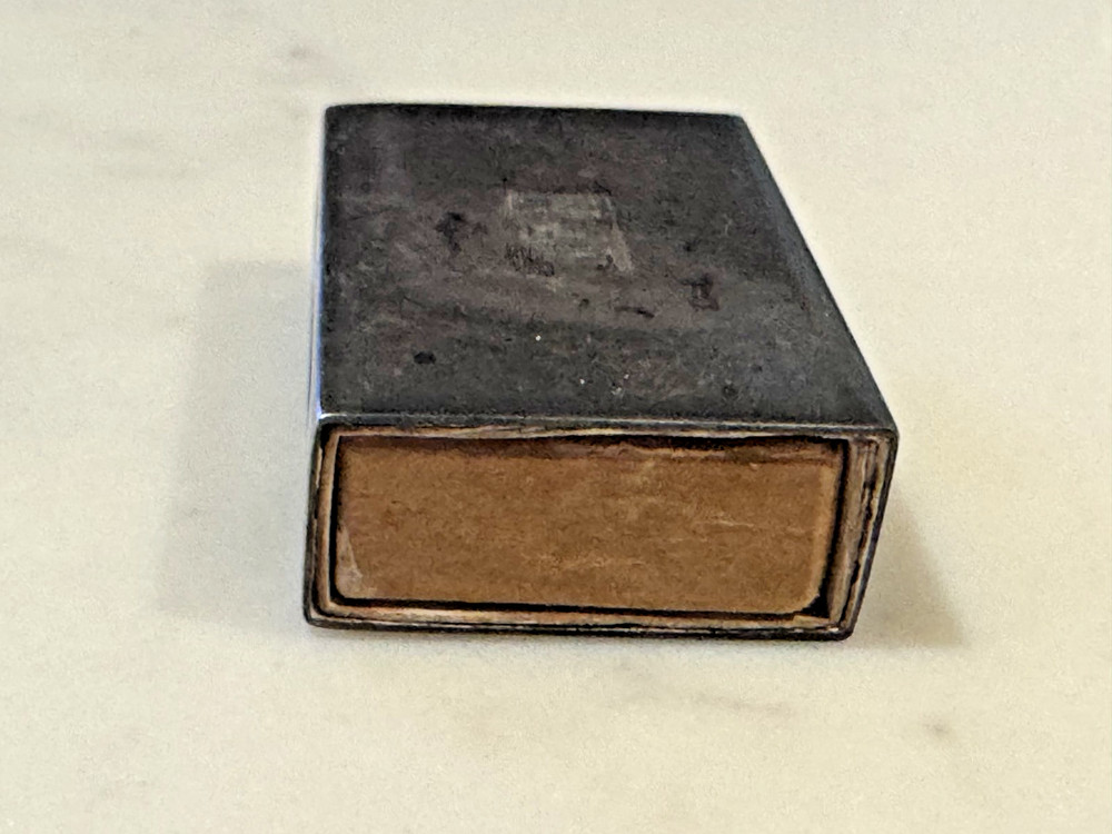 Sterling Silver Matchbox Case Rectangular Antique .925 Monogram JFH Grogan Co.